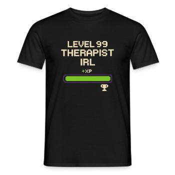 Therapeut Gamer Emotional Controller Gamer Mental - Männer T-Shirt - Schwarz - Vorne - AI Model Male 178 light (178cm)