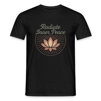Boho Yoga Spirituelles Geschenk Für Yogis Achtsame - Männer T-Shirt - Schwarz - Vorne - AI Model Male 178 light (178cm)