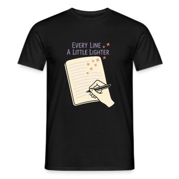 Dankbarkeitspraxis Journalliebhaber Emotional - Männer T-Shirt - Schwarz - Vorne - AI Model Male 178 light (178cm)
