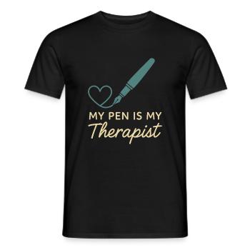 Dankbarkeitspraxis Journalliebhaber Emotional - Männer T-Shirt - Schwarz - Vorne - AI Model Male 178 light (178cm)