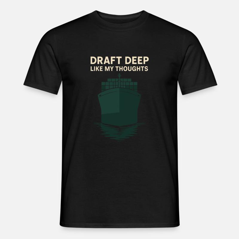 Schiff-sichtgerät Containerschiff Frachtschiff - Männer T-Shirt - Schwarz