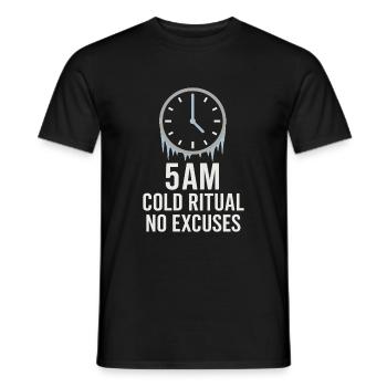 Cold showers Mental hardness Cold exposure - Men's T-Shirt - black - Front - AI Model Male 178 light (178cm)