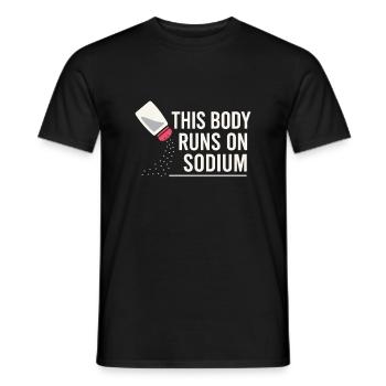 Salzliebhaber Natriumabhängiger Nacl Meme - Männer T-Shirt - Schwarz - Vorne - AI Model Male 178 light (178cm)