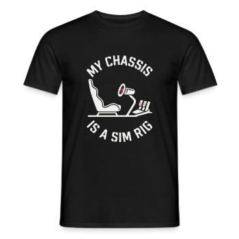 Sim Racing Simulator Cockpit Esports Racer - Men's T-Shirt - black - Front - AI Model Male 178 light (178cm)