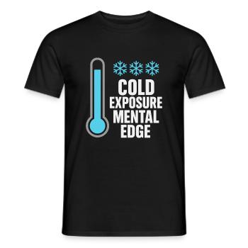 Cold showers Mental hardness Cold exposure - Men's T-Shirt - black - Front - AI Model Male 178 light (178cm)