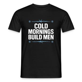 Cold showers Mental hardness Cold exposure - Men's T-Shirt - black - Front - AI Model Male 178 light (178cm)