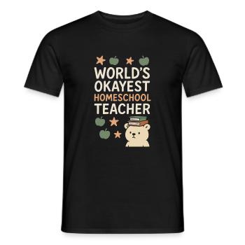 Homeschool Mom Mama Bear Homeschooling Geschenk - Männer T-Shirt - Schwarz - Vorne - AI Model Male 178 light (178cm)