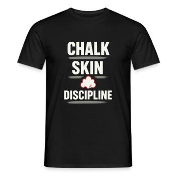 Strength Training for Climbers Hangboard - Men's T-Shirt - black - Front - AI Model Male 178 light (178cm)