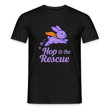 Lapin Maman Lapin Sauvetage Adopter, Acheter - T-shirt homme - noir - Devant - AI Model Male 178 light (178cm)