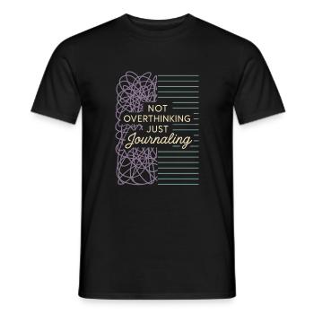 Dankbarkeitspraxis Journalliebhaber Emotional - Männer T-Shirt - Schwarz - Vorne - AI Model Male 178 light (178cm)