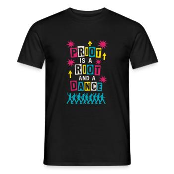 Queer Pride Queer Joy Lgbtq+ Affirmation Trans - Men's T-Shirt - black - Front - AI Model Male 178 light (178cm)