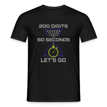 Memory Athlete Mnemonic Brain Training Mental - Men's T-Shirt - black - Front - AI Model Male 178 light (178cm)