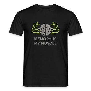 Memory Athlete Mnemonic Brain Training Mental - Men's T-Shirt - black - Front - AI Model Male 178 light (178cm)