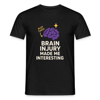 Neuro-resilient brain injury survivor - Men's T-Shirt - black - Front - AI Model Male 178 light (178cm)