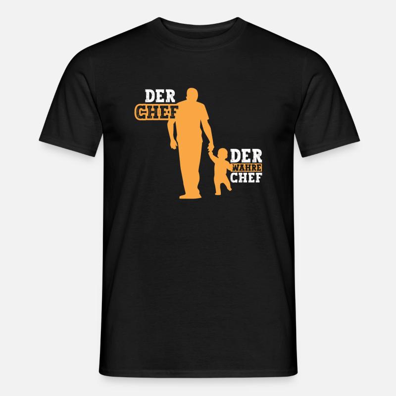 Der Chef der wahre Chef - Männer T-Shirt - Schwarz