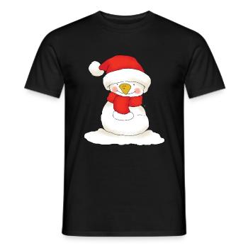 Christmas Snowman - Männer T-Shirt - Schwarz - Vorne - AI Model Male 178 light (178cm)