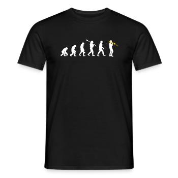 Trombone - Evolution Humaine / Darwin - T-shirt homme - noir - Devant - AI Model Male 178 light (178cm)