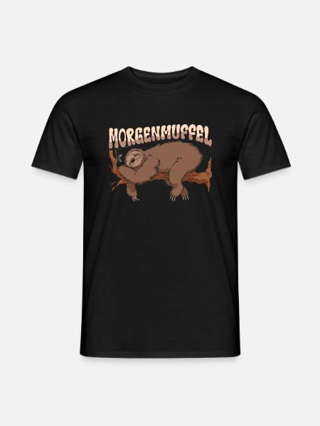 Morgenmuffel - Männer T-Shirt - Schwarz