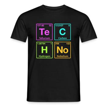 Techno Rave Electro Raver Chemie Periodensystem - Männer T-Shirt - Schwarz - Vorne - AI Model Male 178 light (178cm)