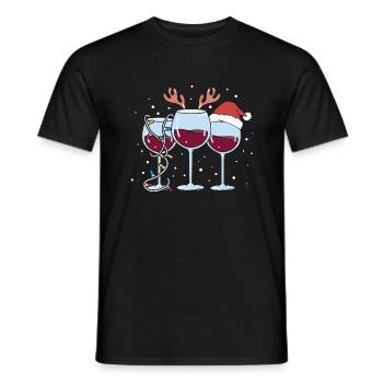 Glühwein Weihnachten Weihnachtsmarkt - Männer T-Shirt - Schwarz - Vorne - AI Model Male 178 light (178cm)