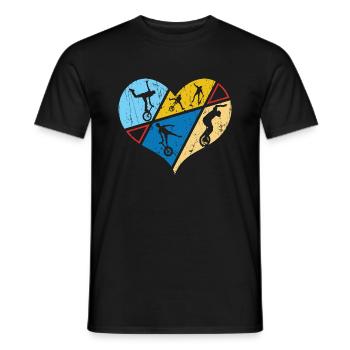 Einrad Zirkus Jonglieren - Männer T-Shirt - Schwarz - Vorne - AI Model Male 178 light (178cm)