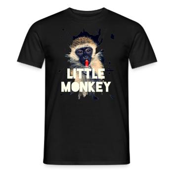 monkey - Men's T-Shirt - black - Front - AI Model Male 178 light (178cm)