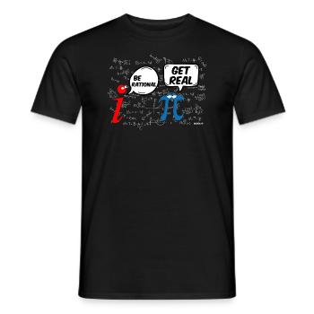 Math T-Shirt Drôle Pi Soyez rationnel - T-shirt homme - noir - Devant - AI Model Male 178 light (178cm)