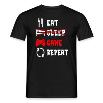 Gaming Game Gaming gamer Gaming Gamer Gamer Zocker - Männer T-Shirt - Schwarz - Vorne - AI Model Male 178 light (178cm)