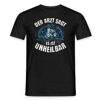 Lustiges Quad Arzt Sagt Unheilbar Quadfahrer ATV G - Männer T-Shirt - Schwarz - Vorne - AI Model Male 178 light (178cm)
