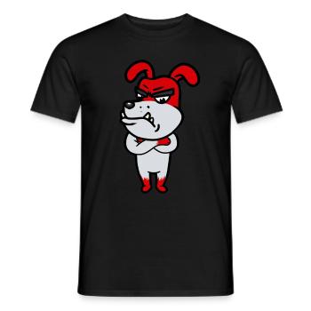 Émotion Colère Colère Combattre Chien Sentiments Chiens Sentiments - T-shirt homme - noir - Devant - AI Model Male 178 light (178cm)