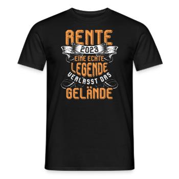 Rente 2023 Eine Echte Legende Verlässt Das Gelände - Männer T-Shirt - Schwarz - Vorne - AI Model Male 178 light (178cm)
