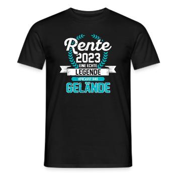 Rente 2023 Eine Echte Legende Verlässt Das Gelände - Männer T-Shirt - Schwarz - Vorne - AI Model Male 178 light (178cm)