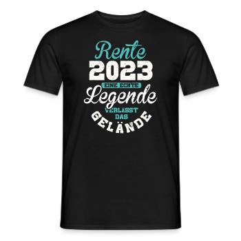 Rente 2023 Eine Echte Legende Verlässt Das Gelände - Männer T-Shirt - Schwarz - Vorne - AI Model Male 178 light (178cm)