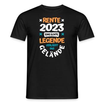 Rente 2023 Eine Echte Legende Verlässt Das Gelände - Männer T-Shirt - Schwarz - Vorne - AI Model Male 178 light (178cm)