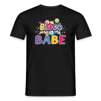 Bingo Card Game Grandma Bingo Player Bingo Cards - Men's T-Shirt - black - Front - AI Model Male 178 light (178cm)