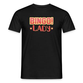 Bingo Card Game Grandma Bingo Player Bingo Cards - Men's T-Shirt - black - Front - AI Model Male 178 light (178cm)