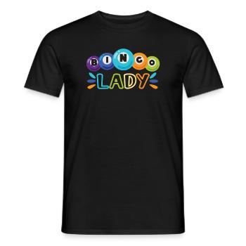 Bingo Card Game Grandma Bingo Player Bingo Cards - Men's T-Shirt - black - Front - AI Model Male 178 light (178cm)