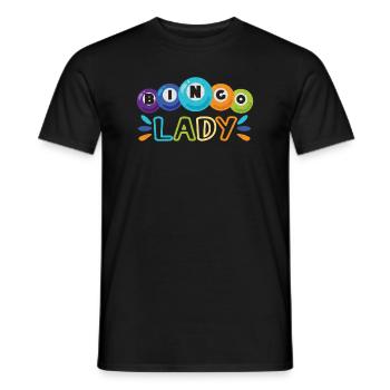 Bingo Card Game Grandma Bingo Player Bingo Cards - Men's T-Shirt - black - Front - AI Model Male 178 light (178cm)