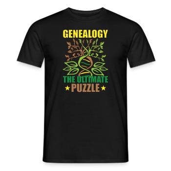 Family Tree Family Historian Genealogy Genealogy - Men's T-Shirt - black - Front - AI Model Male 178 light (178cm)
