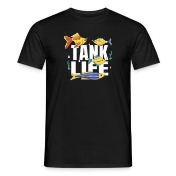 Aquaristic Aquarium Keeper Fishkeeper Eau salée - T-shirt homme - noir - Devant - AI Model Male 178 light (178cm)