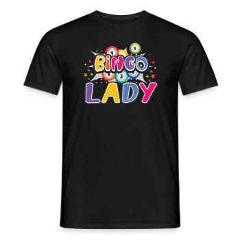 Bingo Card Game Grandma Bingo Player Bingo Cards - Men's T-Shirt - black - Front - AI Model Male 178 light (178cm)
