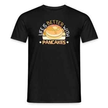Pancake Maker Pancake Lover Drôle de gaufre - T-shirt homme - noir - Devant - AI Model Male 178 light (178cm)