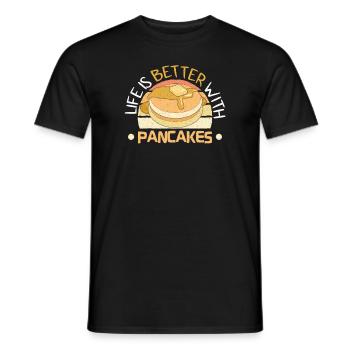 Pancake Maker Pancake Lover Drôle de gaufre - T-shirt homme - noir - Devant - AI Model Male 178 light (178cm)