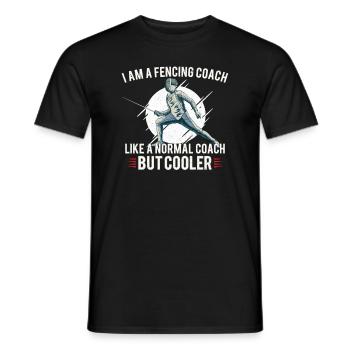 Fechten Trainer Fechter Zaun Sohn Tochter - Männer T-Shirt - Schwarz - Vorne - AI Model Male 178 light (178cm)