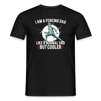 Fechten Vater Fechter Zaun Sohn Tochter - Männer T-Shirt - Schwarz - Vorne - AI Model Male 178 light (178cm)