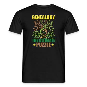 Family Tree Family Historian Genealogy Genealogy - Men's T-Shirt - black - Front - AI Model Male 178 light (178cm)