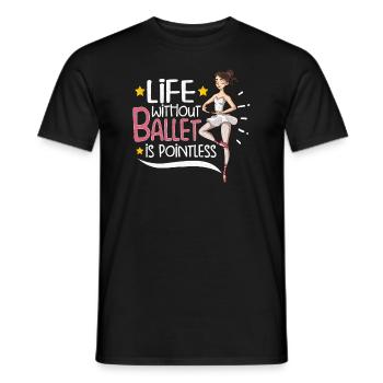 Ballet Ballerine Danse Danse Danse Ballet Cadeau - T-shirt homme - noir - Devant - AI Model Male 178 light (178cm)