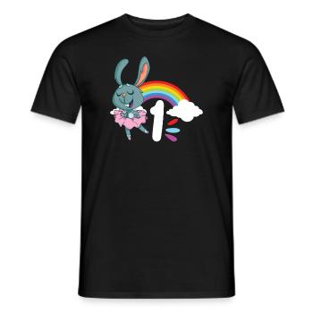 1. Birthday Ballet Ballerina Dance Dancer - Männer T-Shirt - Schwarz - Vorne - AI Model Male 178 light (178cm)