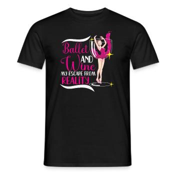 Ballet Ballerine Danse Danse Danse Ballet Cadeau - T-shirt homme - noir - Devant - AI Model Male 178 light (178cm)