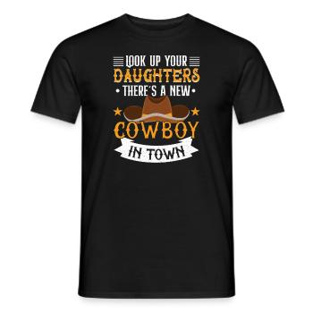 Cowboy Barn Bull Rider Rodeo Country Western - Männer T-Shirt - Schwarz - Vorne - AI Model Male 178 light (178cm)